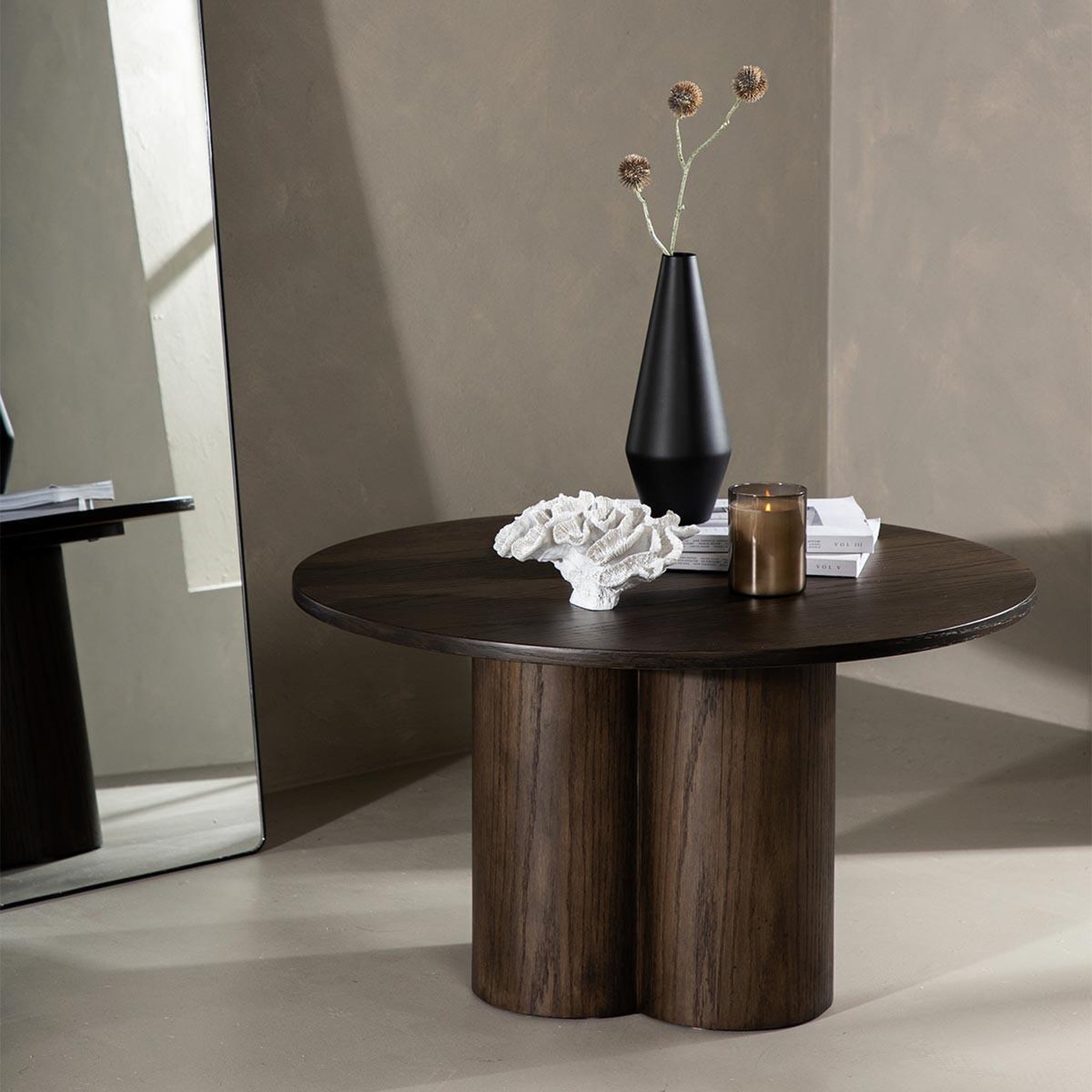 Voir la diapositive 5 : Paris Prix Table basse ronde  olivia  80cm moka