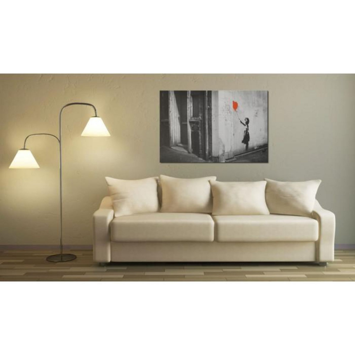 Paris Prix Tableau Imprimé  Fille avec Ballon - Banksy  40x60cm