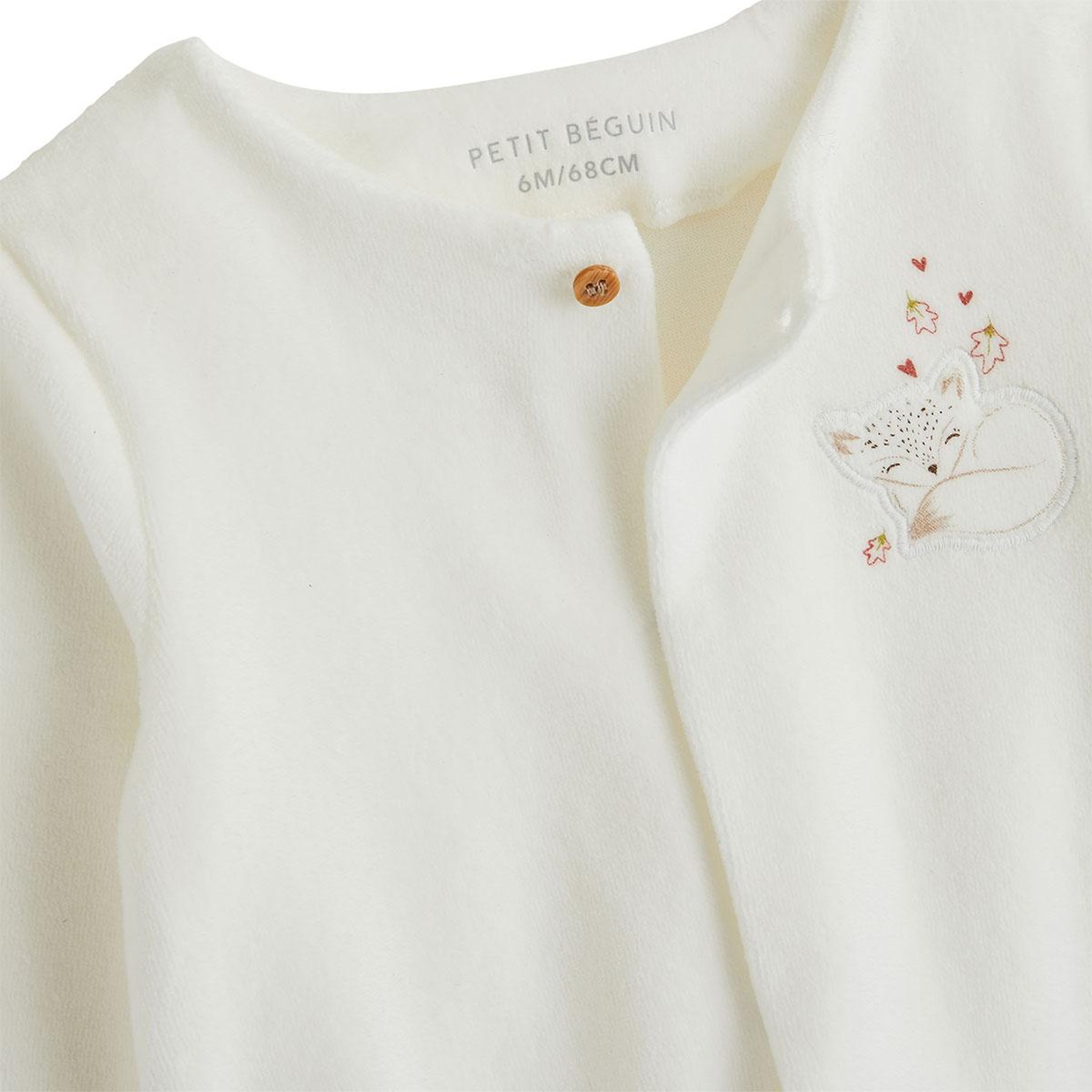 Voir la diapositive 2 : Petit BÃ©guin Ensemble bébé gilet et pantalon avec pieds en velours doucette
