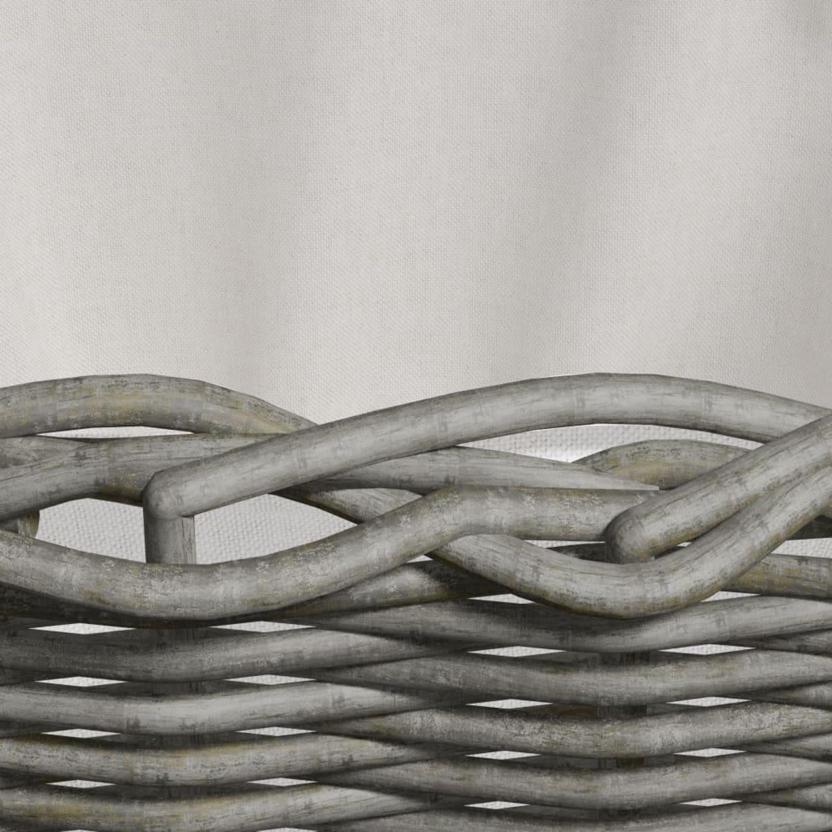 VIDAXL Panier a bois de chauffage avec poignees 59x42x28 cm Gris Saule