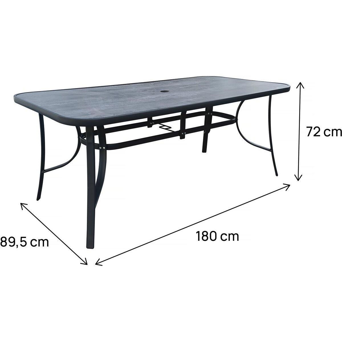 Habitat et Jardin Table de jardin  Cordoba  - Phoenix - 8 places - Gris effet marbre
