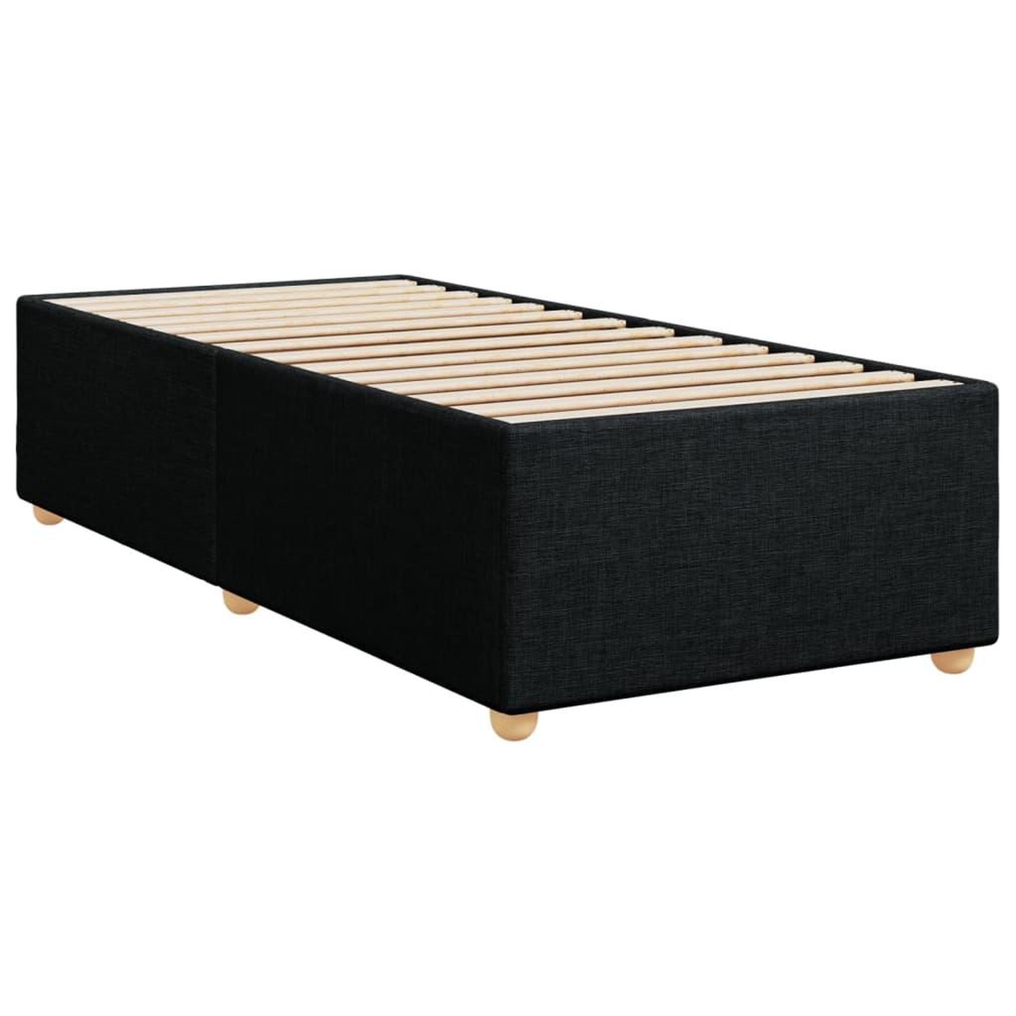 Voir la diapositive 3 : VIDAXL Cadre de lit sans matelas noir 90x190 cm tissu