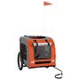 Voir la diapositive 3 : VIDAXL Remorque de velo pour animaux de compagnie orange et gris
