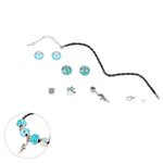 Paris Prix Kit Bracelet Mode  Charms  9cm Turquoise