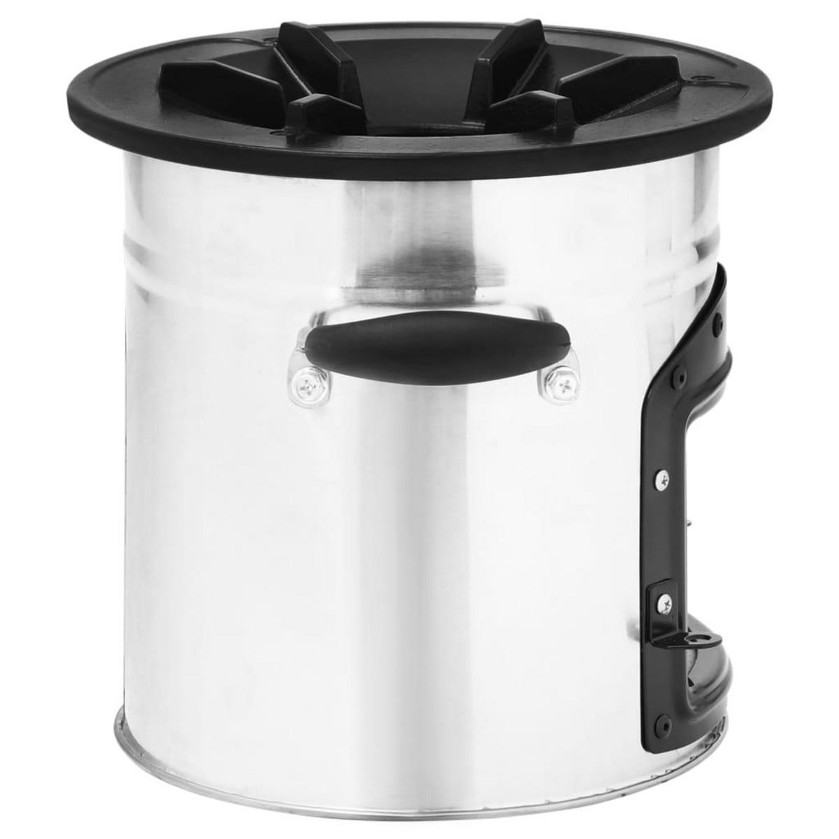 VIDAXL Poele a bois de camping Argente 45,5x33x25,5cm Acier inoxydable