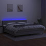 Voir la diapositive 4 : VIDAXL Sommier a lattes de lit matelas LED Gris clair 200x200 cm Tissu