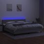 Voir la diapositive 4 : VIDAXL Sommier a lattes de lit matelas LED Gris clair 200x200 cm Tissu