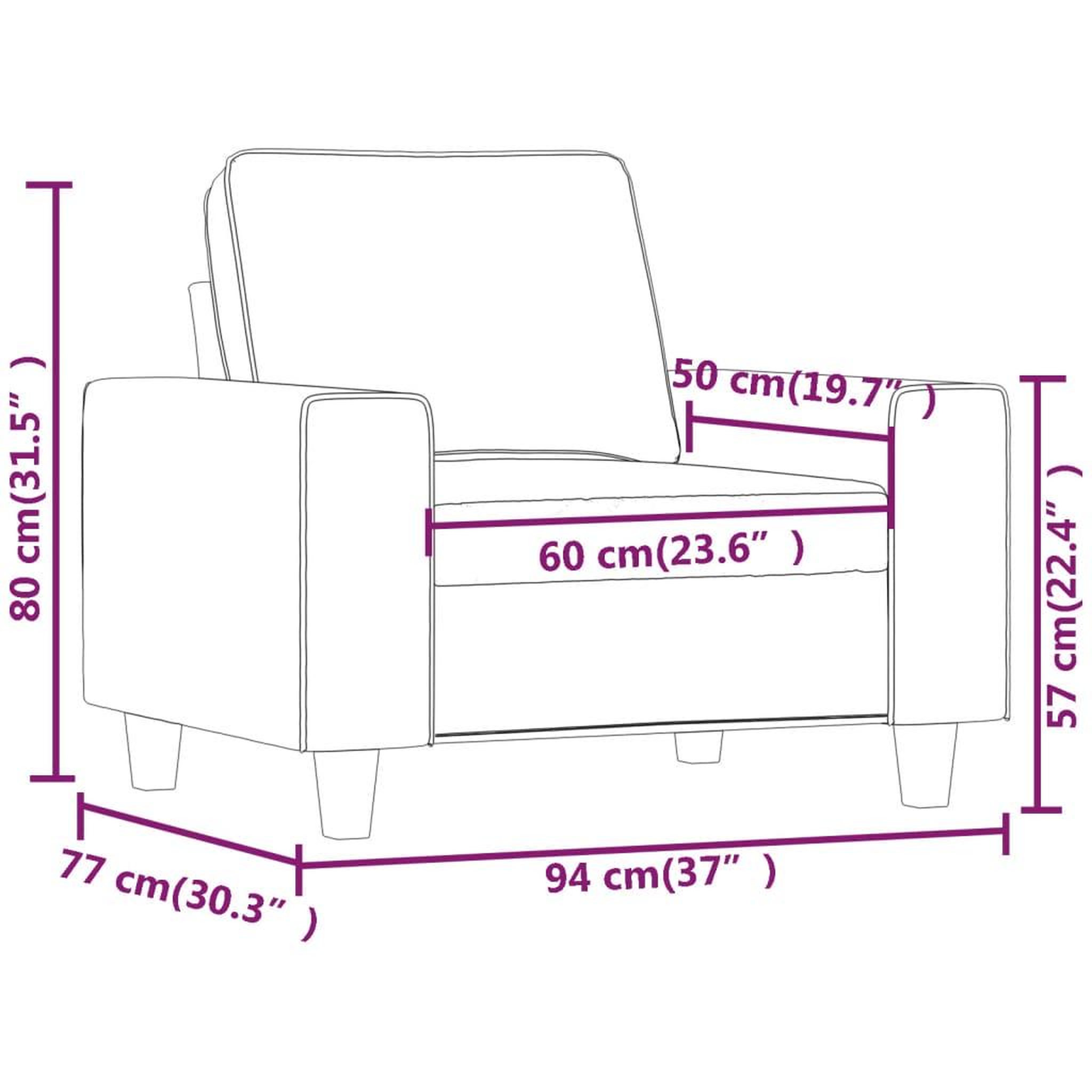 Voir la diapositive 6 : VIDAXL Fauteuil Gris fonce 60 cm Tissu