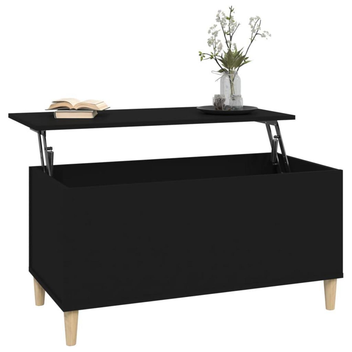VIDAXL Table basse Noir 90x44,5x45 cm Bois d'ingenierie