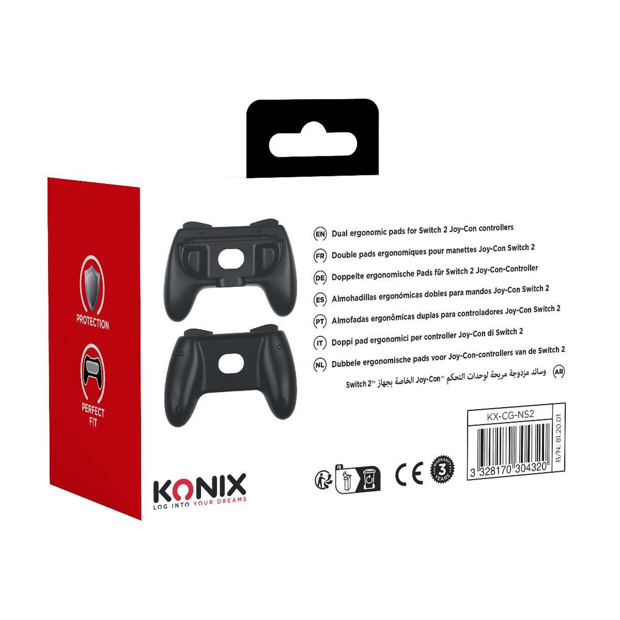 Voir la diapositive 2 : Konix Manette manettes pour joycon x2 pour switch 2