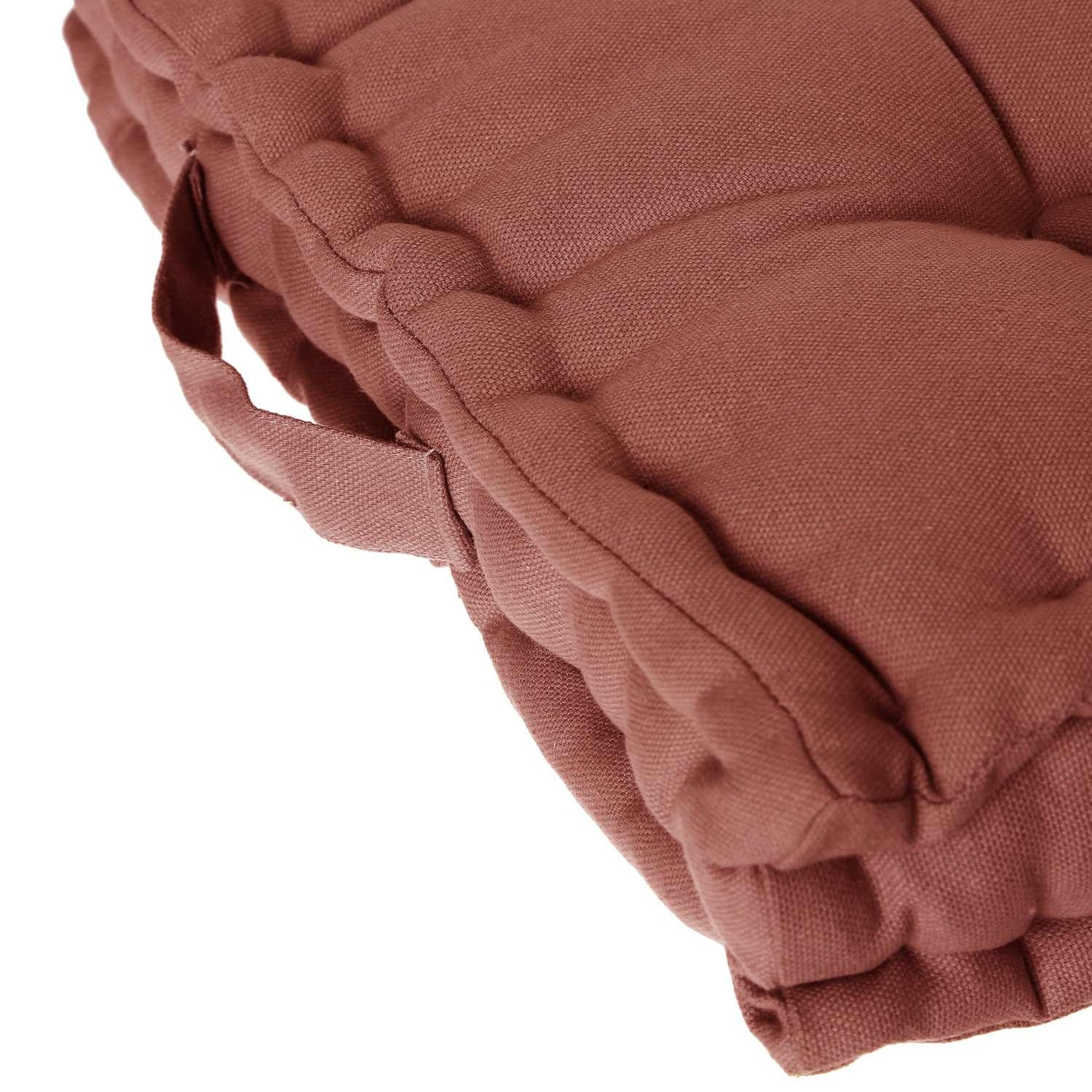 Voir la diapositive 2 : ATMOSPHERA Coussin de sol - 40 x 40 cm - terracotta