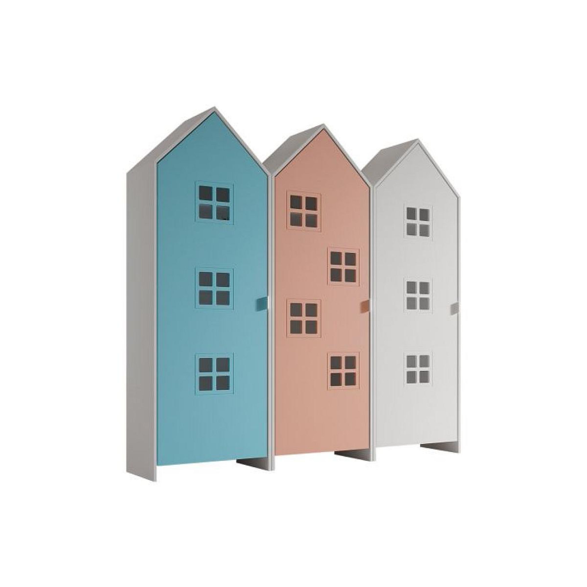 Vipack Combinaison D'armoires 3 Parties Casami Bruges bleu rose banc