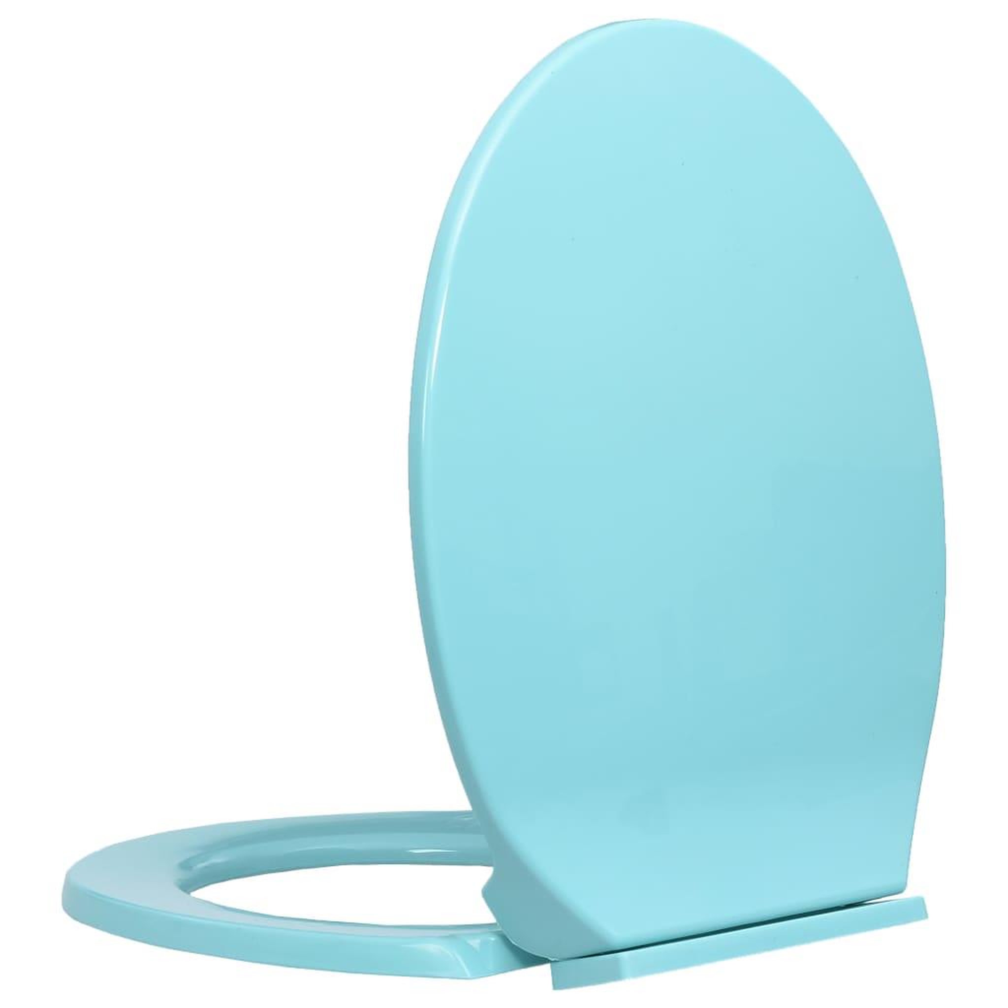 Voir la diapositive 3 : VIDAXL Siege de toilette a fermeture en douceur Vert Ovale