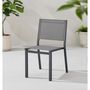 Voir la diapositive 4 : MARKET24 Ensemble repas de jardin : Table 160 cm + 6 chaises - Structure en aluminium - Gris anthracite