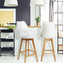 Voir la diapositive 2 : TOILINUX 2 Tabourets de bar en bois scandinaves Home Factory