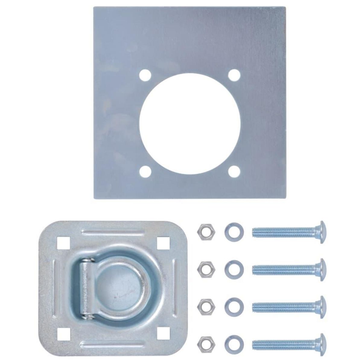 VIDAXL Anneau d'arrimage pour remorque 6 pcs Acier galvanise 2000 kg