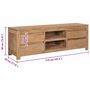 Voir la diapositive 6 : VIDAXL Meuble TV 115x30x40 cm Bois de teck massif