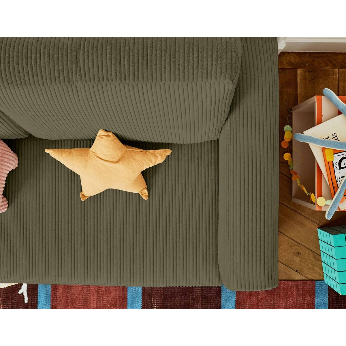 BEST MOBILIER Marilia - canapé 2 places - convertible déplimousse - en velours côtelé