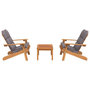 Voir la diapositive 3 : VIDAXL Ensemble de salon de jardin Adirondack 3 pcs bois acacia solide