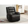Voir la diapositive 2 : Habitat et Jardin Fauteuil relax  Buckingham  - 85 x 93 x 100 cm - Noir / Gris foncé
