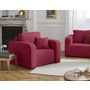 Voir la diapositive 1 : BEST MOBILIER Miro - fauteuil en velours texturé