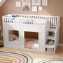 Voir la diapositive 2 : MERAX Lit superposé 90x200 cm coloris blanc bois massif