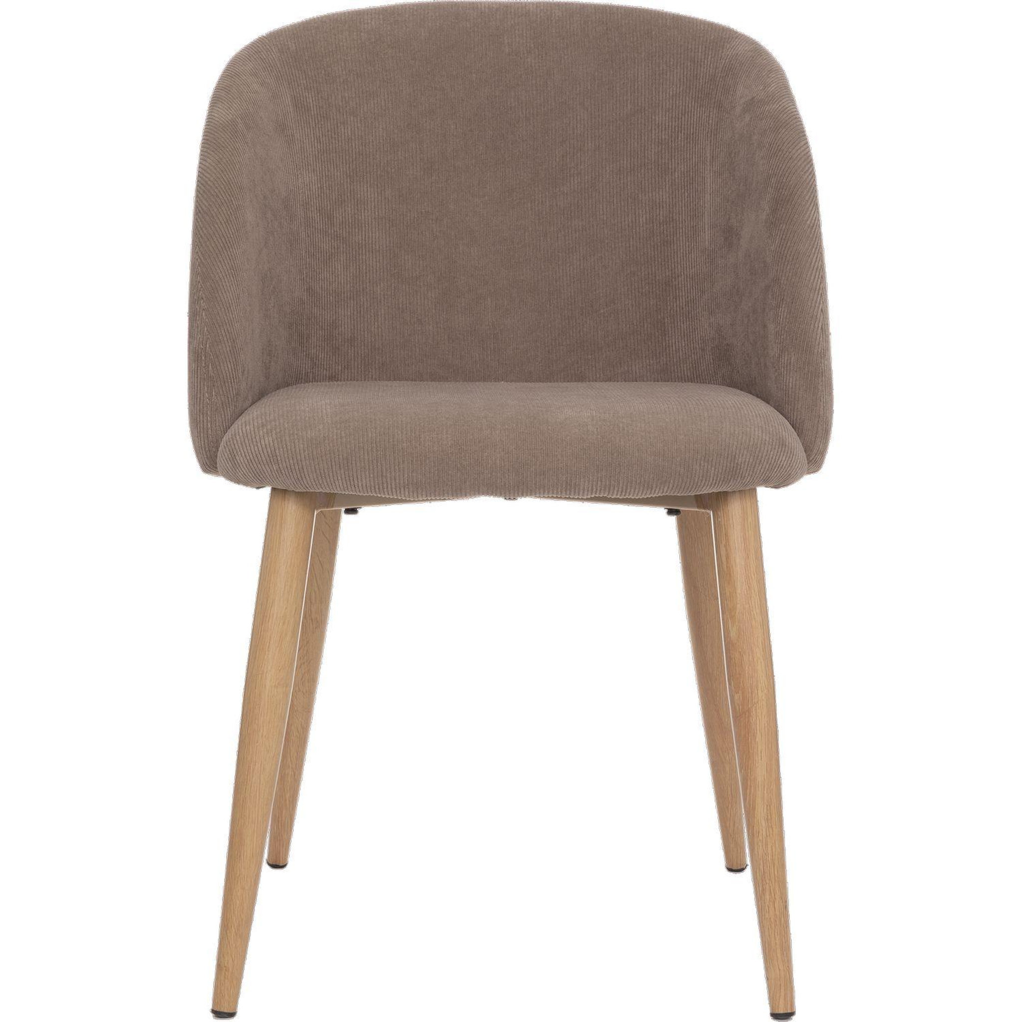Voir la diapositive 3 : TOILINUX Lot de 4 chaises en velours côtelé et pieds effet hêtre CELESTE