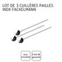 Voir la diapositive 4 : Fackelmann Lot de 9 cuillères à paille réemployables 18 cm Fackelmann Bar Concept