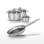 ELO Lot Poêle 24cm & Faitouts 12/20/24cm Elo Relief Solution