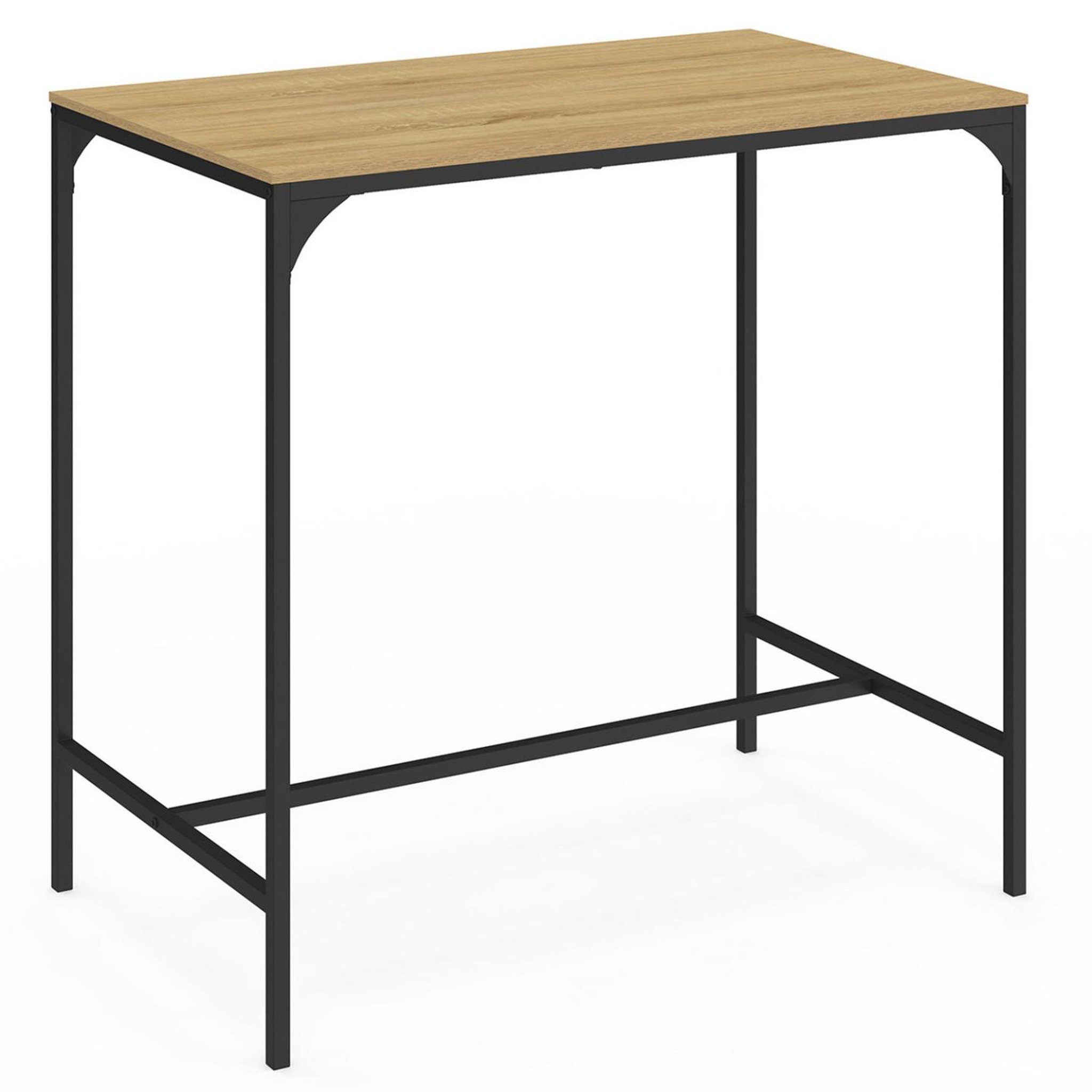 Voir la diapositive 5 : ID MARKET Ensemble table haute de bar detroit 95 cm et 2 tabourets design industriel