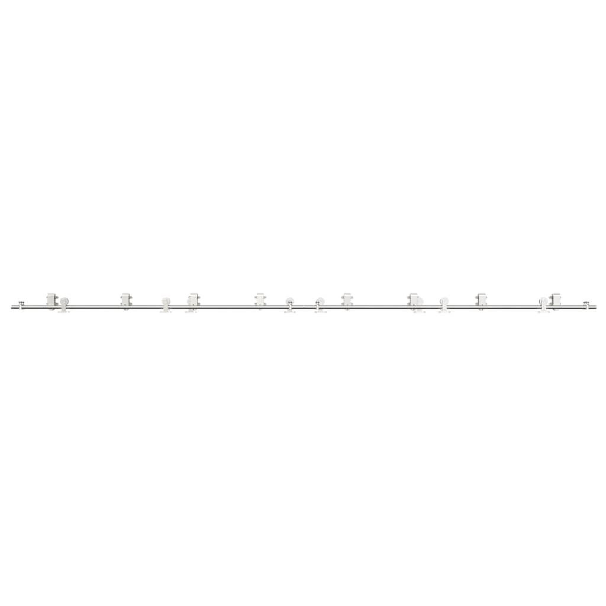 Voir la diapositive 5 : VIDAXL Kit fixation porte coulissante 400 cm Acier inoxydable Argente