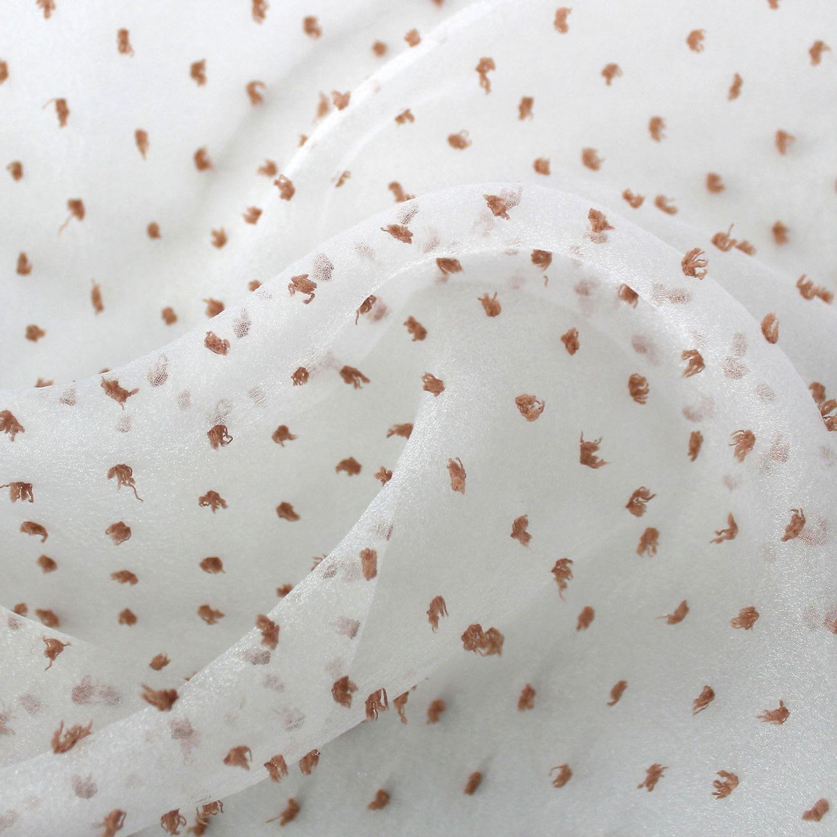 TOILINUX Voilage plumetis en organza LOLITA