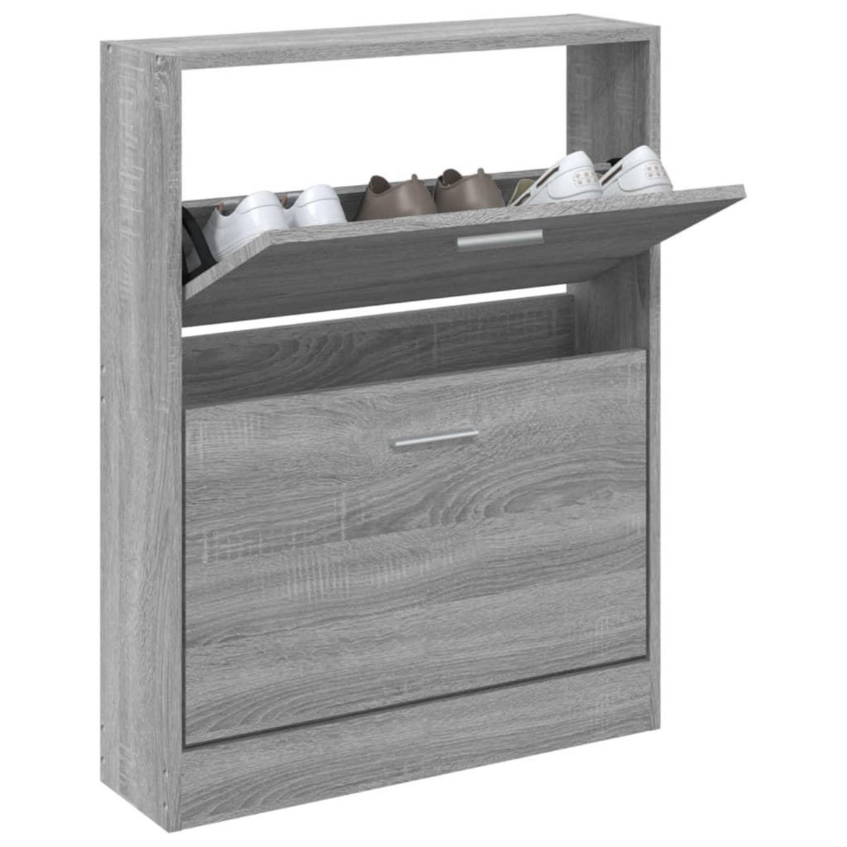 VIDAXL Armoire a chaussures Sonoma gris 59x17x81 cm Bois d'ingenierie