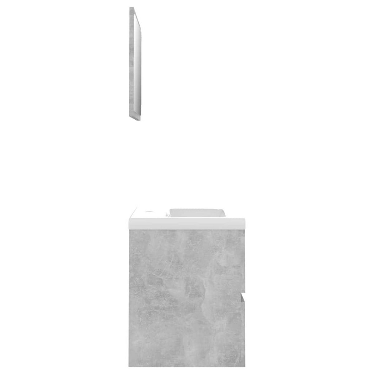 VIDAXL Ensemble de meubles de salle de bain gris beton bois ingenierie