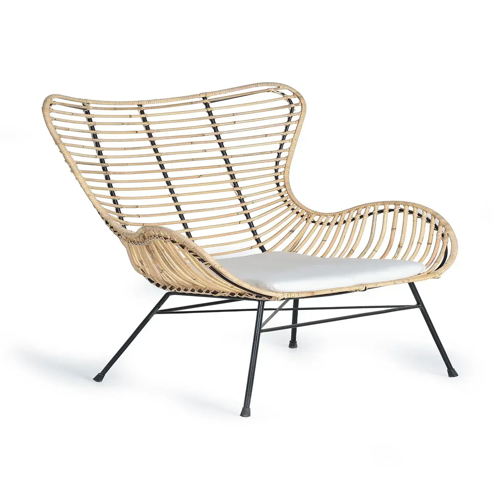 GINER Y COLOMER SL Fauteuil en rotin naturel 70 cm style méditerranéen