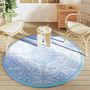 Voir la diapositive 3 : VIDAXL Tapis d'exterieur ARAKIL bleu azure Ø160 cm PP