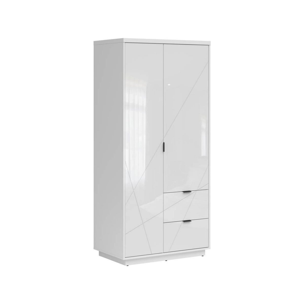 Habitat et Jardin Armoire Forn 56,5 x 94 x 200,5 cm Blanc Brillant