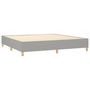 Voir la diapositive 5 : VIDAXL Sommier a lattes de lit matelas LED Gris clair 200x200 cm Tissu