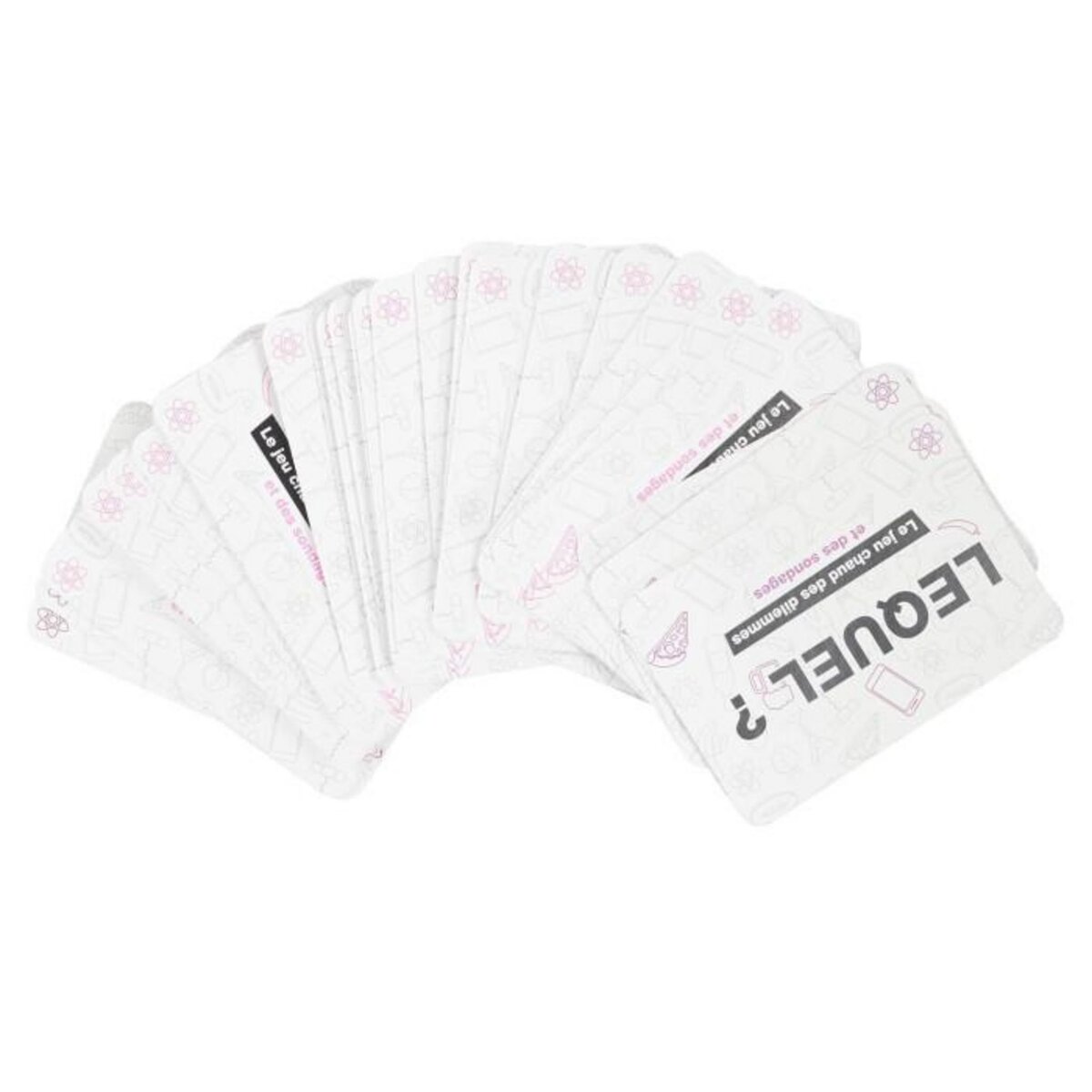 Paris Prix Jeu de 50 Cartes  Dilemme  9cm Blanc & Noir