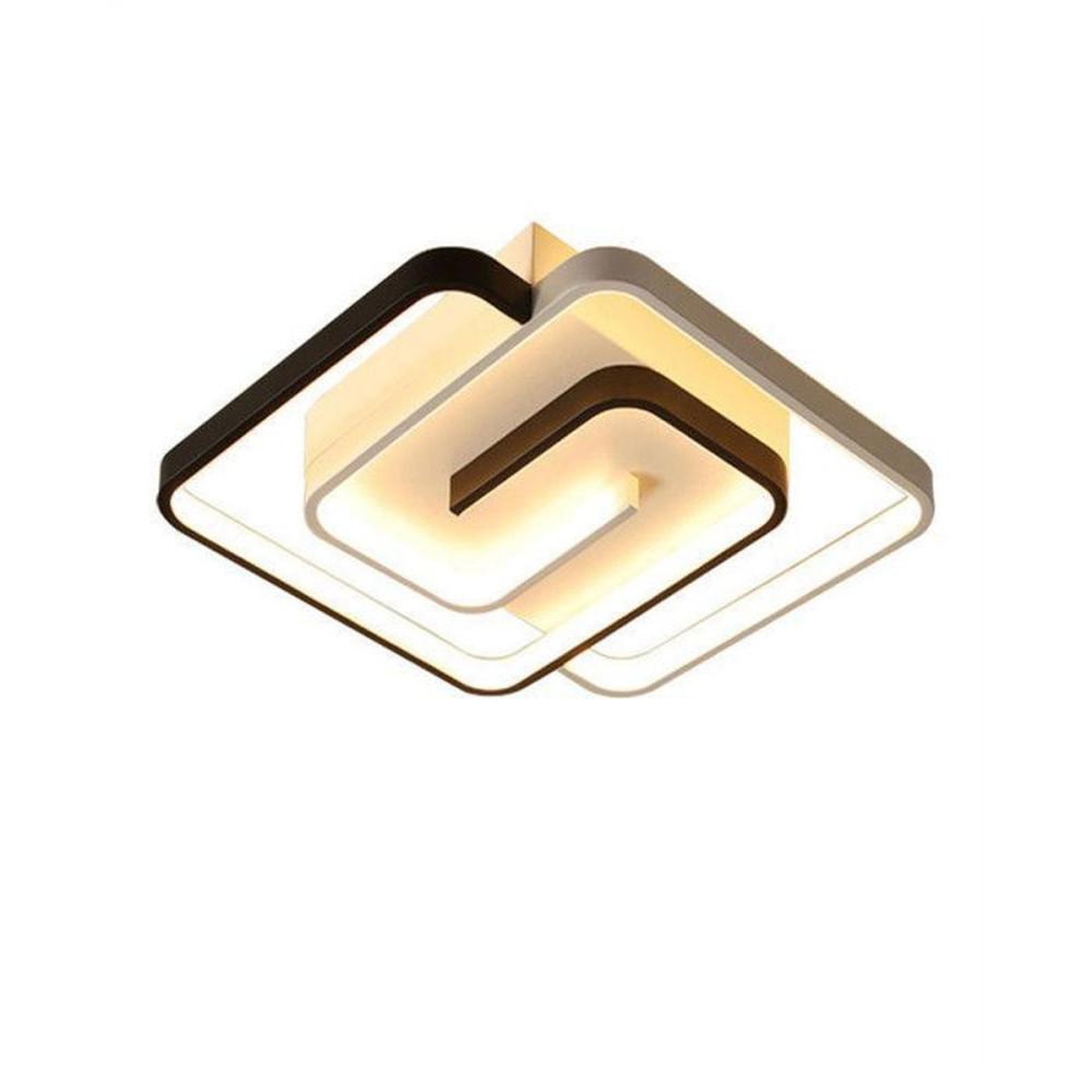 Applique plafond LED carrée 45x45 cm, 40 W dimmable, 3 températures de couleur ajustables, diffuseur acrylique dépoli