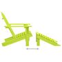 Voir la diapositive 5 : VIDAXL Chaise de jardin Adirondack avec pouf bois de sapin solide vert