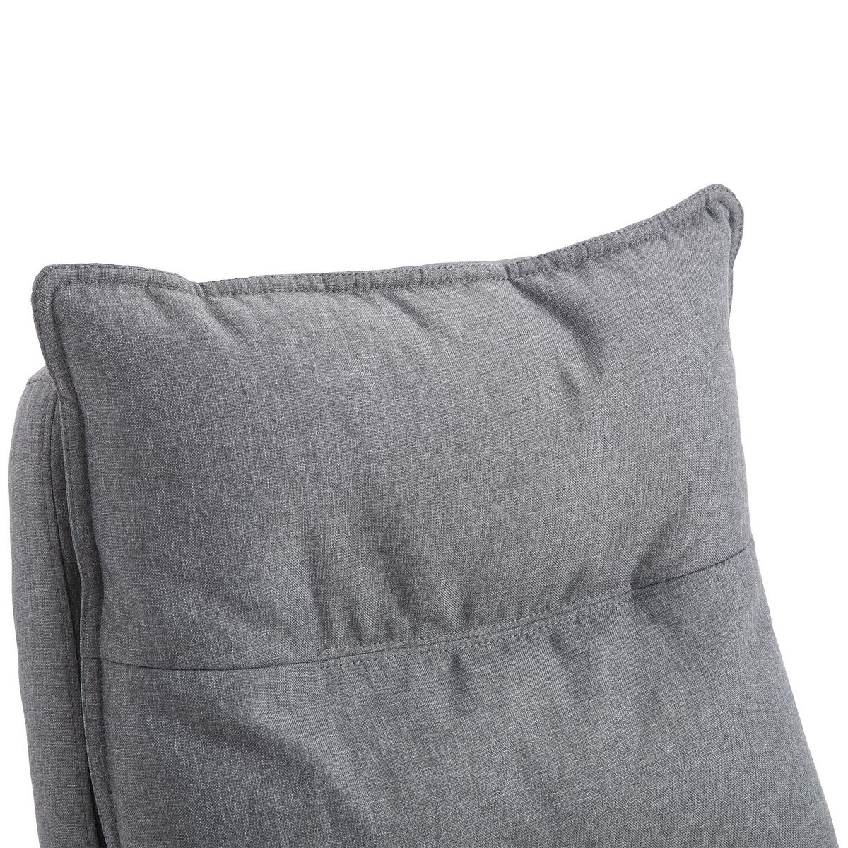 HOMCOM Fauteuil de bureau direction massant hauteur réglable dossier inclinable repose-pied intégré toile de lin gris chiné