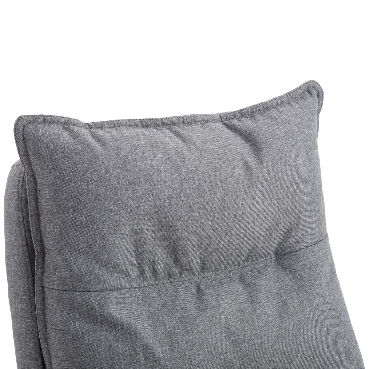 HOMCOM Fauteuil de bureau direction massant hauteur réglable dossier inclinable repose-pied intégré toile de lin gris chiné