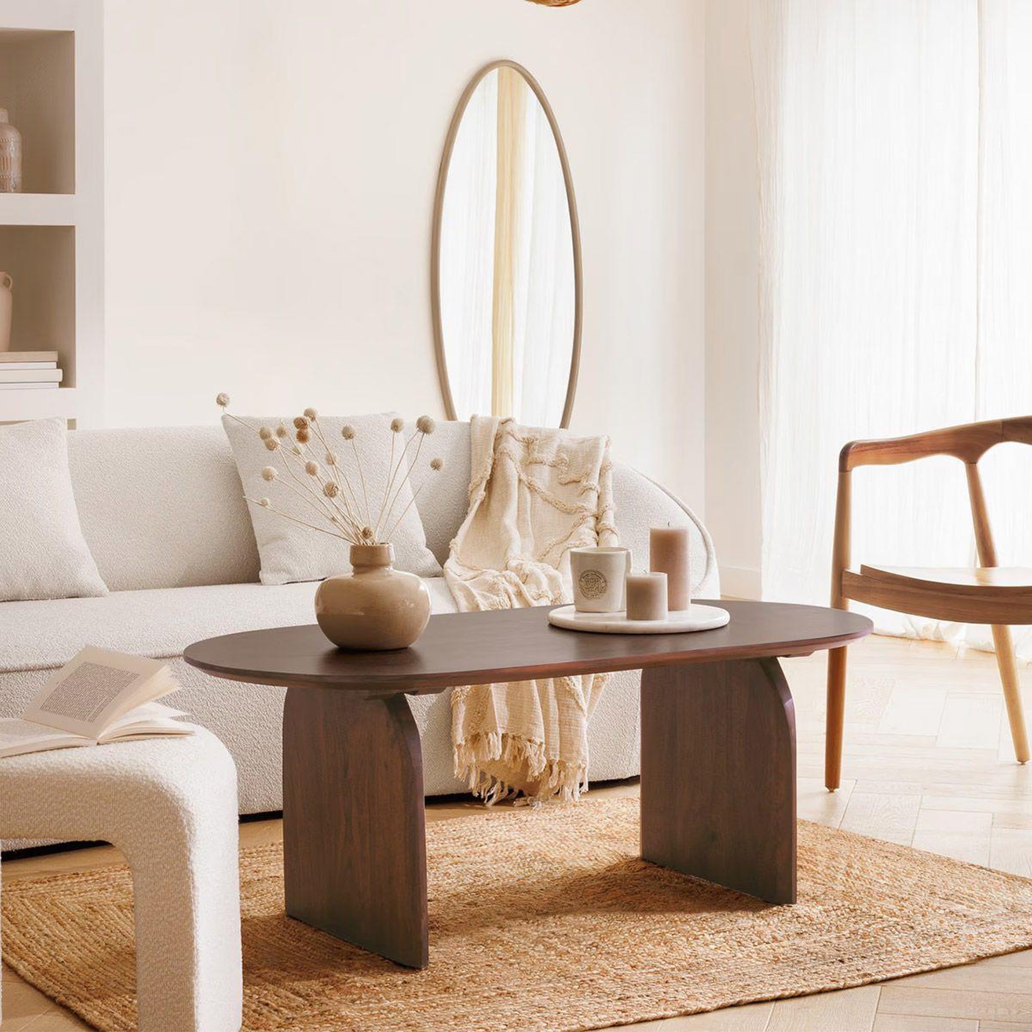 Voir la diapositive 5 : ATMOSPHERA Table basse en bois  isana  120cm marron