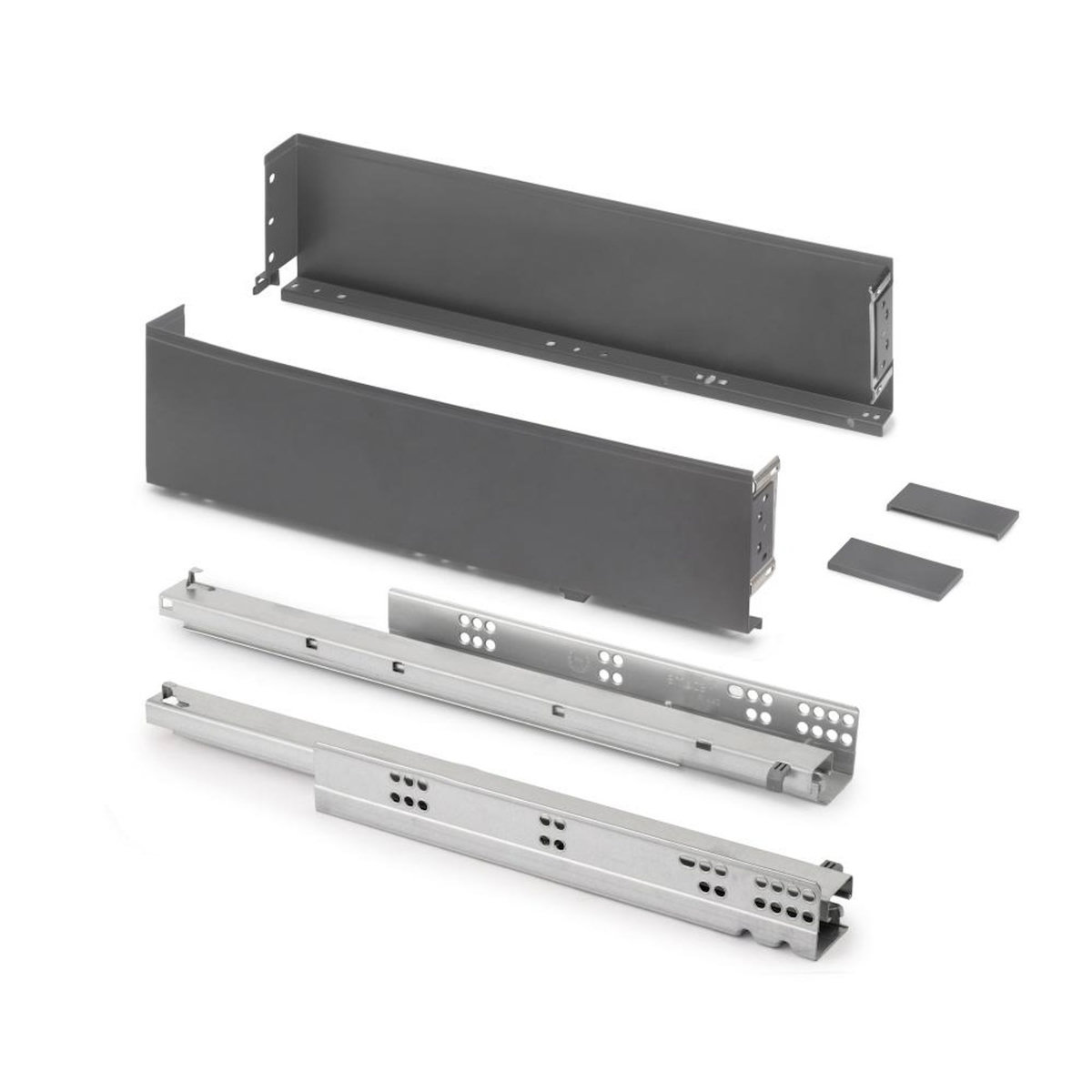 EMUCA SRL Tiroir extérieur Simplex 25kg hauteur 122mm -  profondeur 440mm -  acier -  Gris antracite