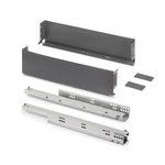 EMUCA SRL Tiroir extérieur Simplex 25kg hauteur 122mm -  profondeur 440mm -  acier -  Gris antracite