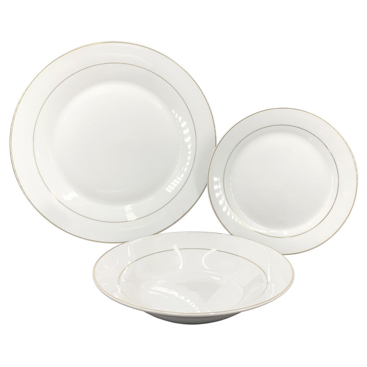 Service d'assiette 18 pièces porcelaine 