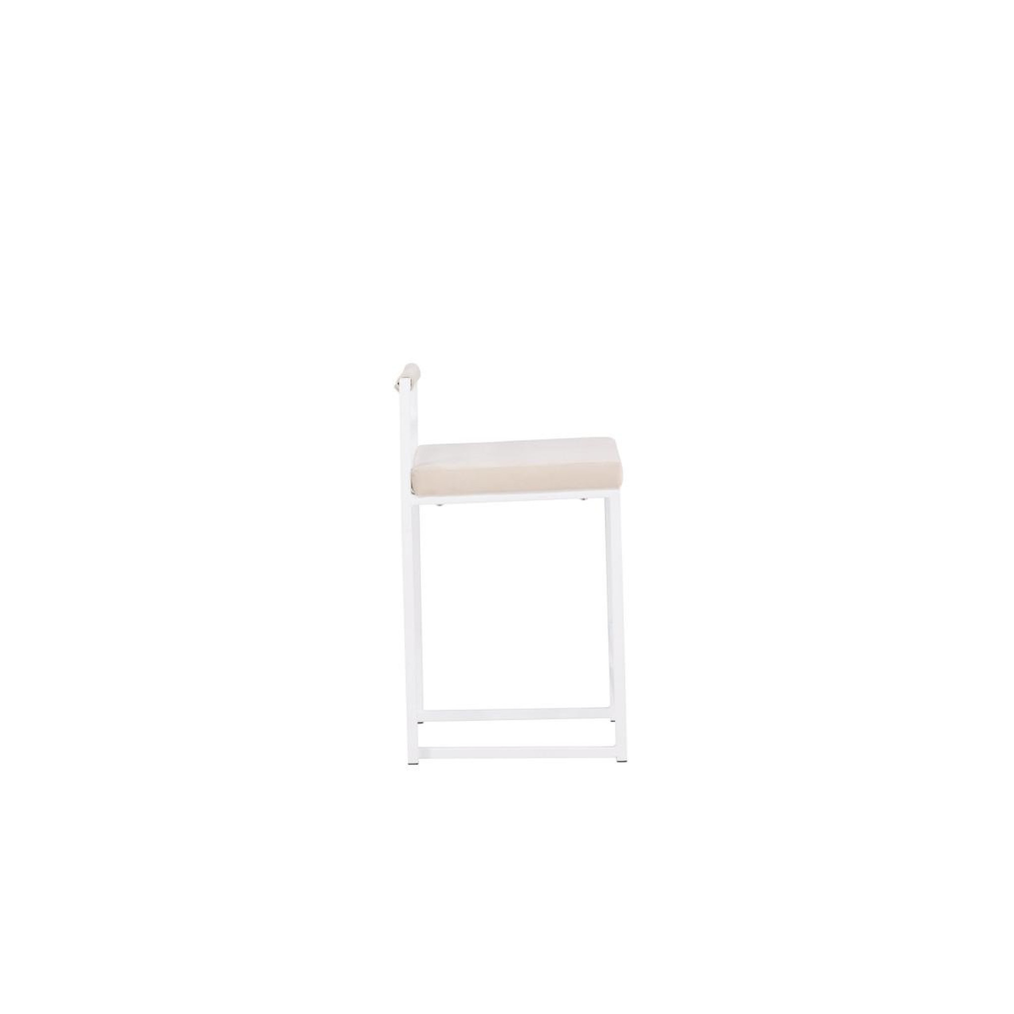 Voir la diapositive 4 : Paris Prix Chaise de bar en velours  opelika  80cm beige