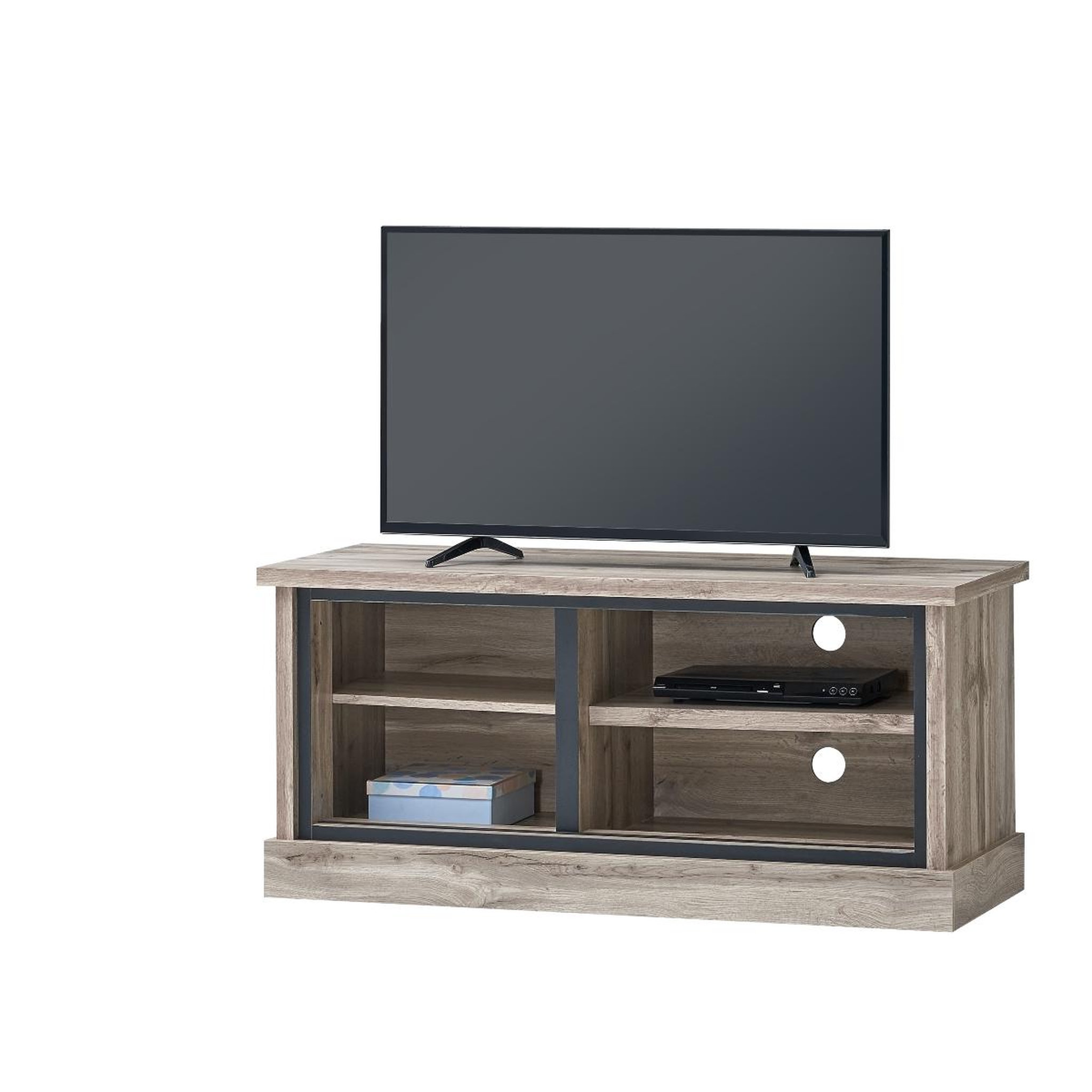 Voir la diapositive 3 : JLC KREATION Meuble tv 120cm chêne gris style industriel alicia