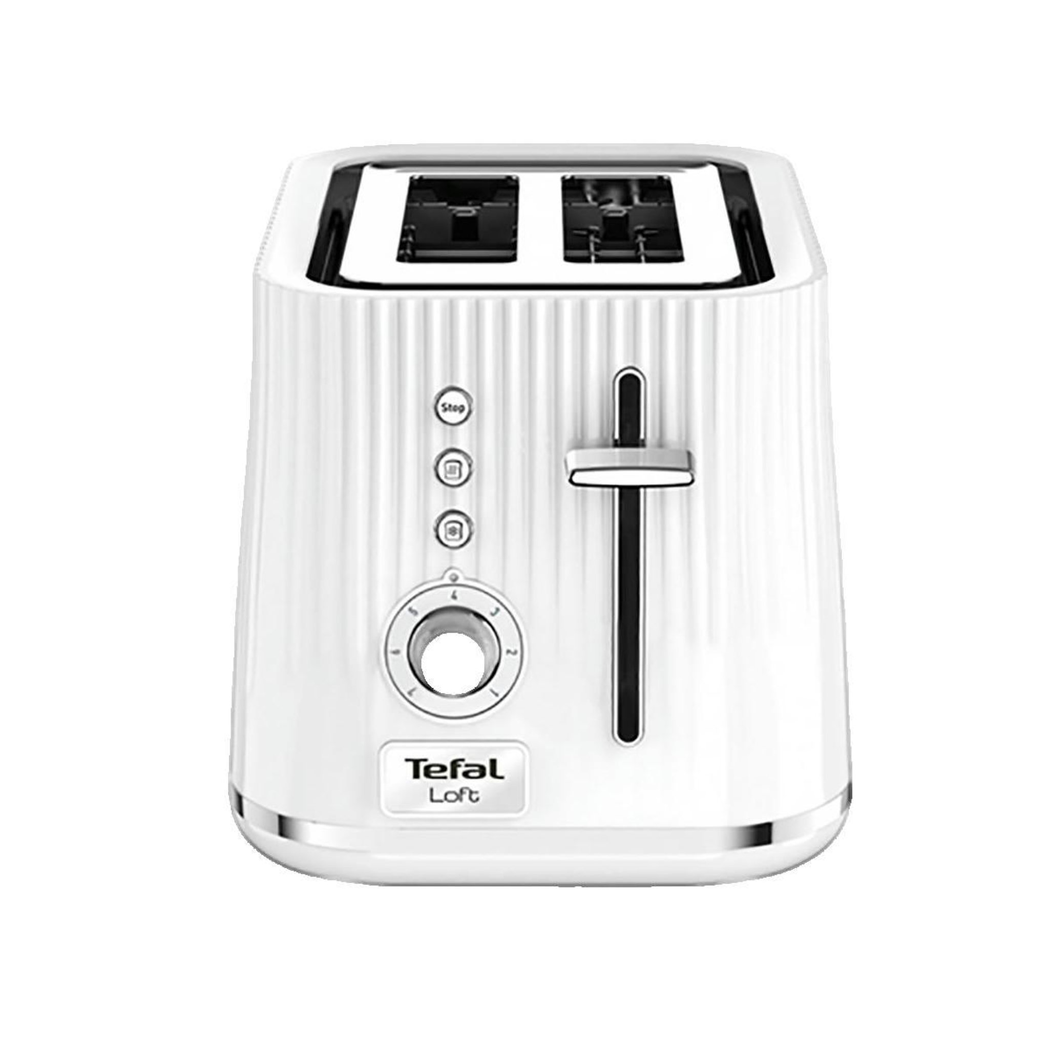 Voir la diapositive 2 : TEFAL Grille pain Tefal Loft TT7611 2 tranches blanc